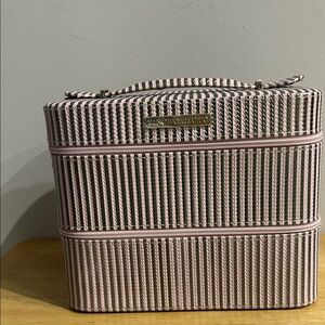 Vince Camuto Pink Striped Vanity Case